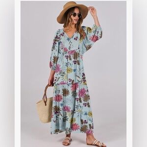 Anrabess Floral Midi/Maxi Dress Size M